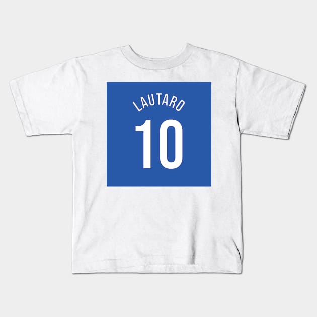 Lautaro 10 Home Kit - 22/23 Season Kids T-Shirt by GotchaFace